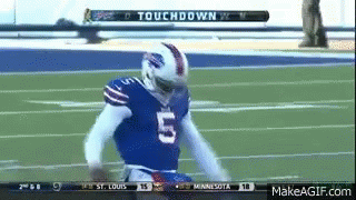 Football Player Number 5 Standing
