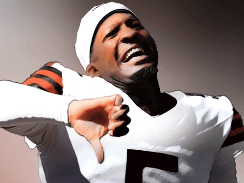 Football Player Number 5 Thumbs Down