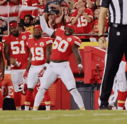 Football Player Number 50 Dancing GIF