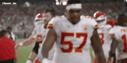Football Player Number 57 On Field GIF