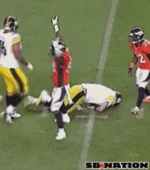 Football Player Number 58 Being Tackled GIF