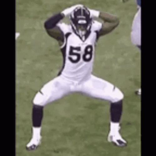 Football Player Number 58 Dancing