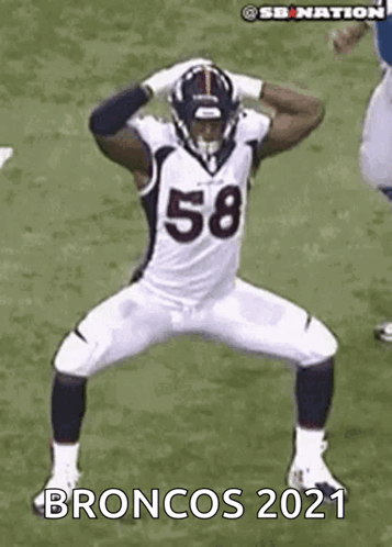 Football Player Number 58 Jumping In Air GIF