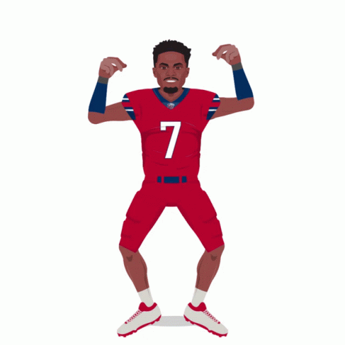 Football Player Number 7 Fireworks