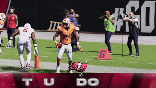 Football Player Number 7 Running With Ball GIF