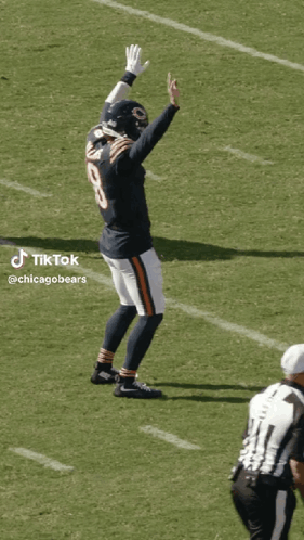 Football Player Number 8 on Field