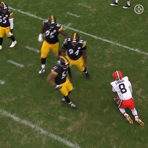 Football Player Number 8 Running On Field GIF