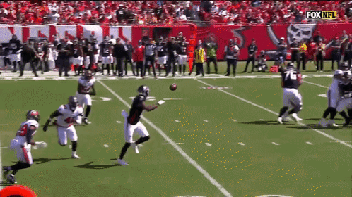 Football Player Number 8 Tackled GIF