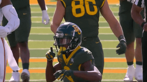 Football Player Number 80 Kneeling