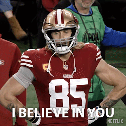 Football Player Number 85 Says I Believe In You Netflix