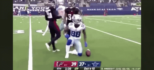 Football Player Number 88 Kneeling GIF