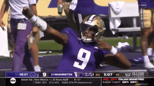 Football Player Number 9 Celebrating GIF