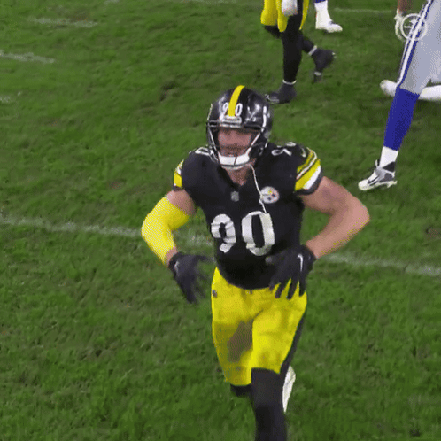 Football Player Number 90 On Field GIF