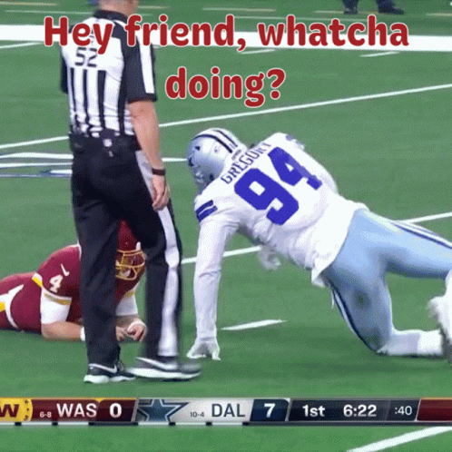 Football Player Number 94 On Ground GIF