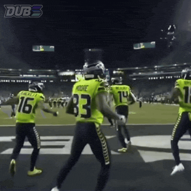 Football Player On Field With Score 13 To 16 GIF
