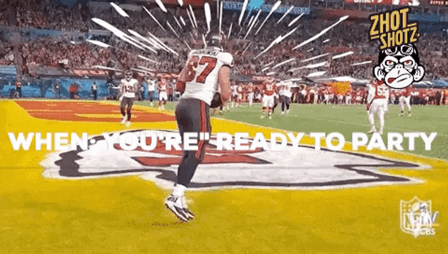 Football Player Ready To Party GIF