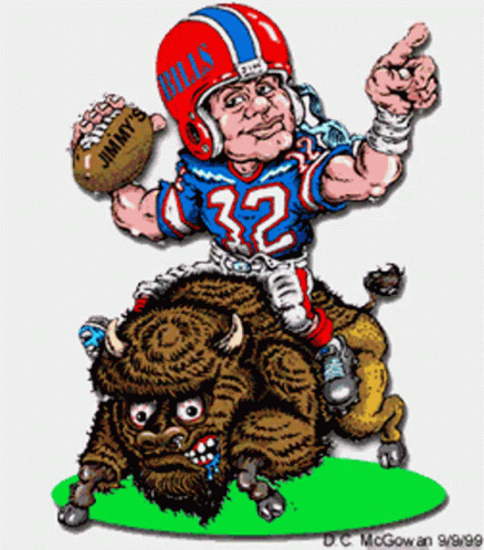 Football Player Riding Bison GIF
