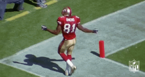 Football Player Running in Red Jersey #81