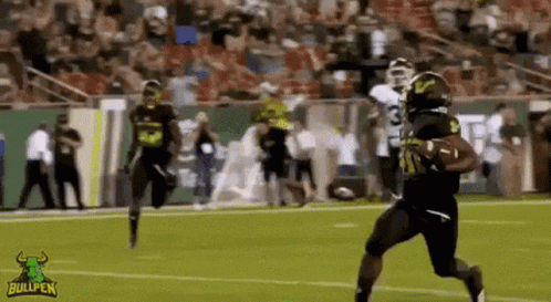 Football Player Running With Ball Bullpen Logo