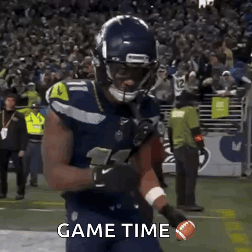 Football Player Running With Ball Game Time GIF