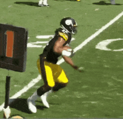 Football Player Running With Ball Number 1 GIF