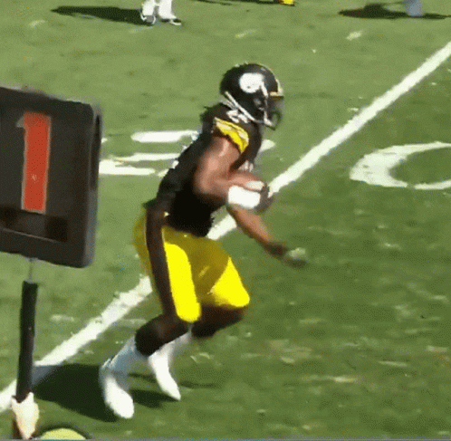 Football Player Running With Ball Number 1 GIF