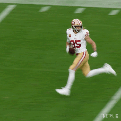 Football Player Running With Netflix Logo