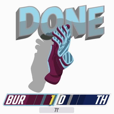 Football Player's Glove Saying Bur