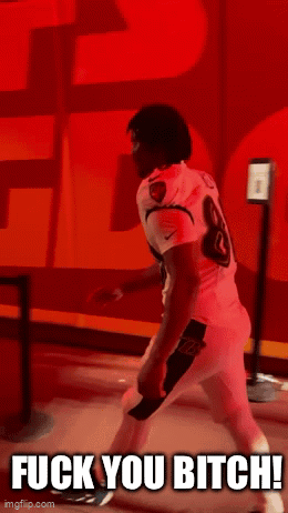 Football Player Saying Fuck You Bitch