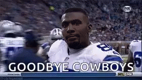 Football Player Saying Goodbye to Cowboys Teammates