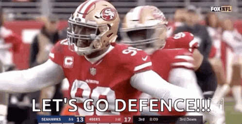 Football Player Saying Lets Go Defence GIF