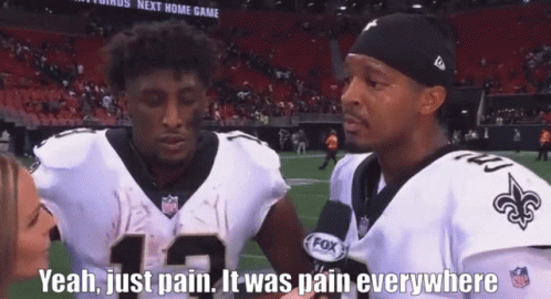 Football Player Saying Yeah Just Pain