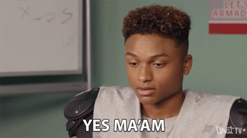 Football Player Saying Yes Ma'am GIF