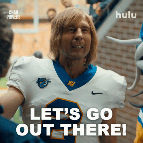 Football Player Says Let's Go Out There on Hulu