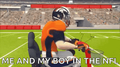 Football Player Sitting On Wheelchair On Field GIF