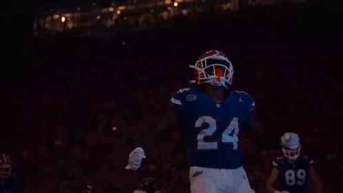 Football Player Wearing Gator Helmet GIF
