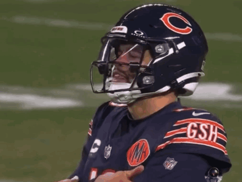 Football Player Wearing GSH Helmet