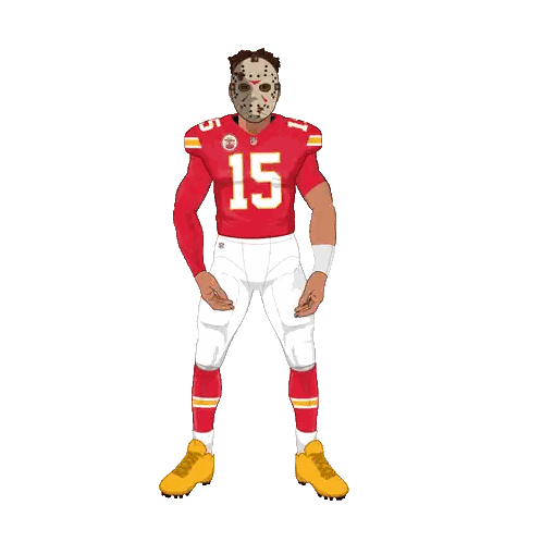 Football Player Wearing Mask Number 15