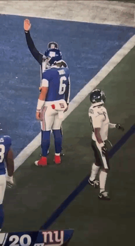 Football Player Wearing Number 6 Jersey