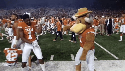 Football Player Wearing Texas Jersey