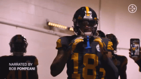 Football Player With Helmet Number 120 GIF