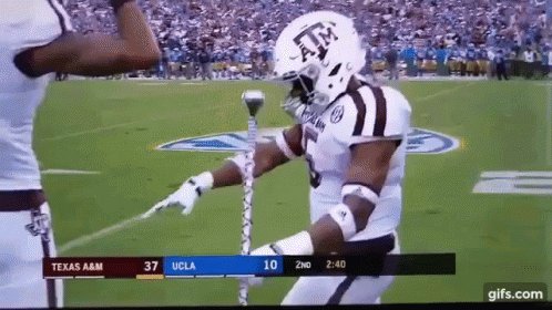 Football Player With Helmet Saying ATM
