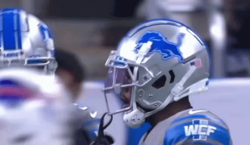 Football Player With Lion Helmet GIF