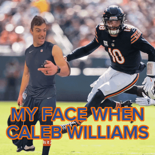 Football Player With My Face When Caleb Williams