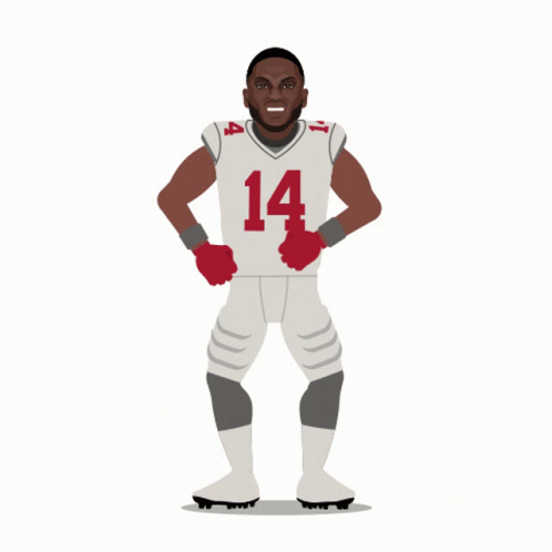 Football Player With Number 14 Jersey GIF