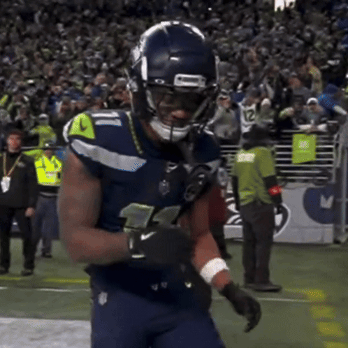 Football Player With Number 21 Helmet GIF