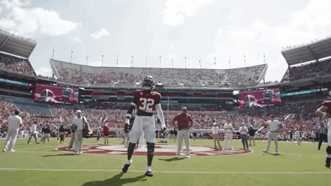 Football Player With Number 32 on Jersey