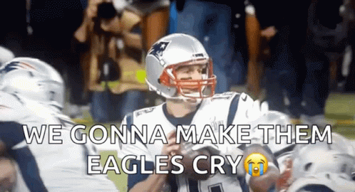 Football Player With Text We Gonna Make Them Eagles Cry
