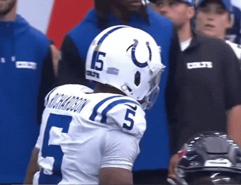 Football Player With White Helmet Number 15 GIF