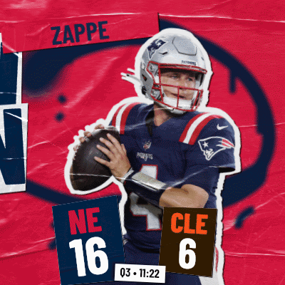 Football Player Zappe Holding Football